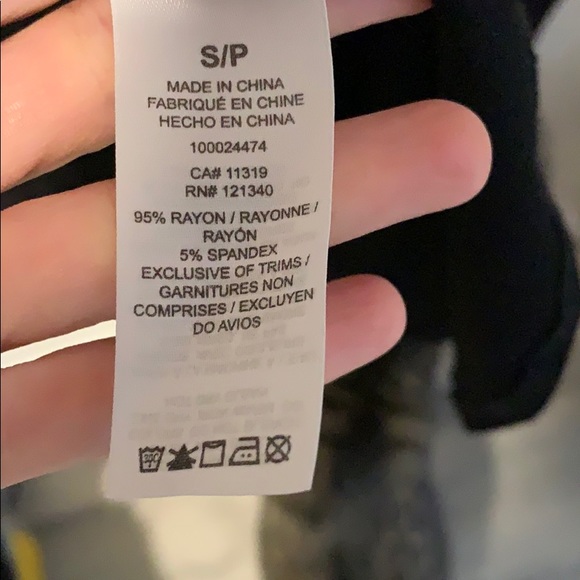 Black shirt with front cross-over detail - Picture 3 of 4